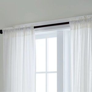 NEW The Company Store CHAMBRAY VOILE ROD POCKET PANEL 44X63 WHITE